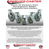Service Caster 5 Inch Stainless Steel Thermoplastic Rubber Wheel Rigid Caster with Ball Bearing SCC-SS30R520-TPRBF